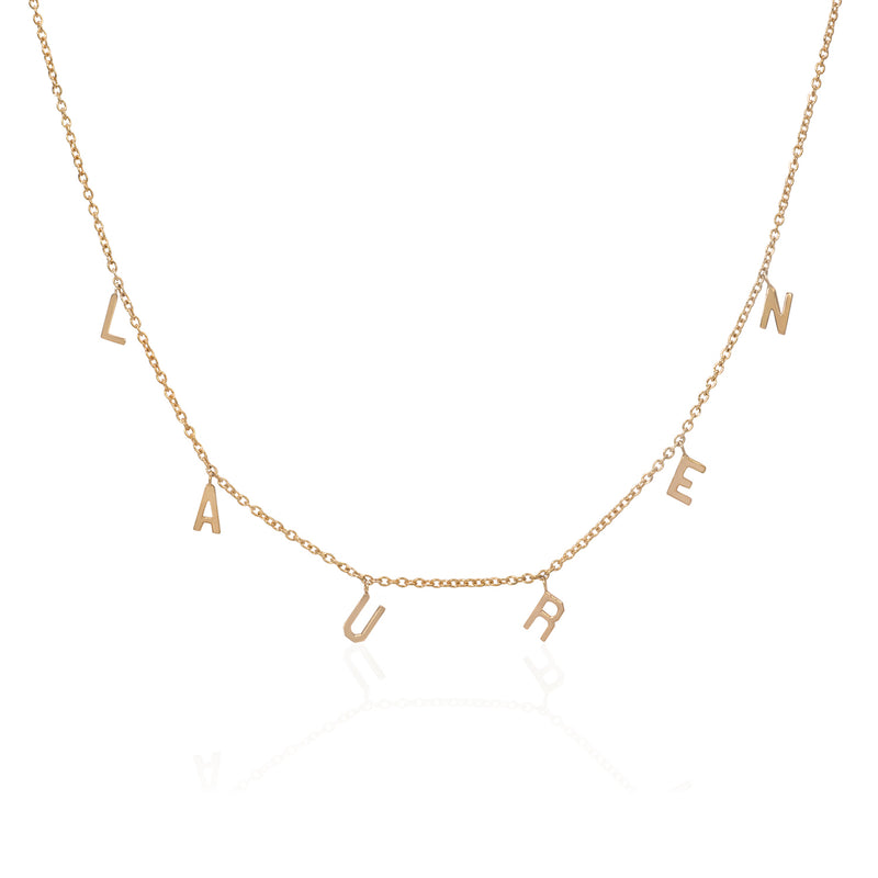 Spaced Letter Necklace - Mila Gems
