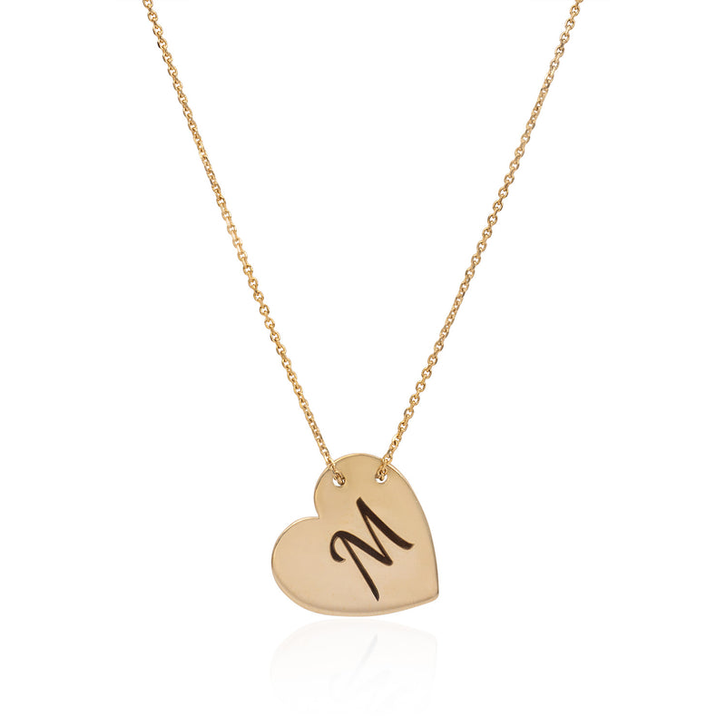 Initial Heart Necklace - Mila Gems