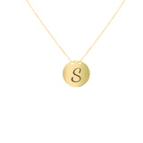 Initial Disc Necklace - Mila Gems