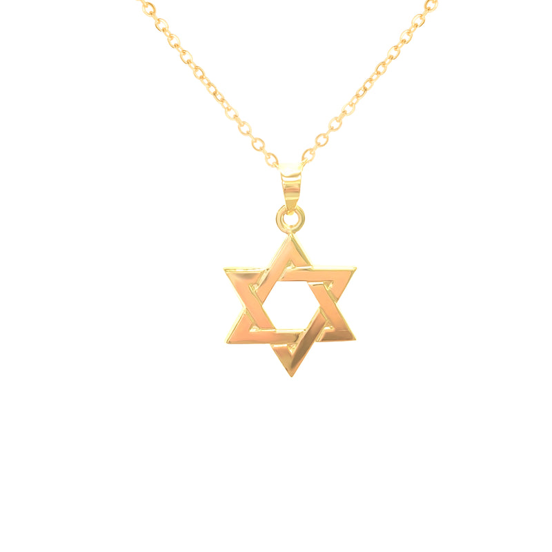 Yellow Gold Star of David Necklace - Mila Gems