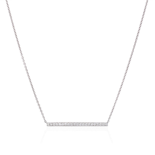 Diamond Bar Necklace - Mila Gems