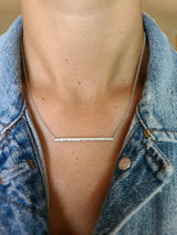Diamond Bar Necklace - Mila Gems