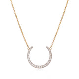 Diamond Horseshoe Necklace - Mila Gems