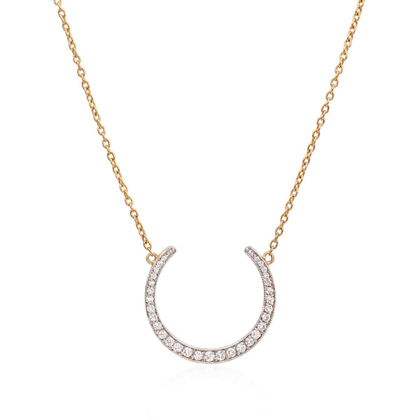 Diamond Horseshoe Necklace - Mila Gems