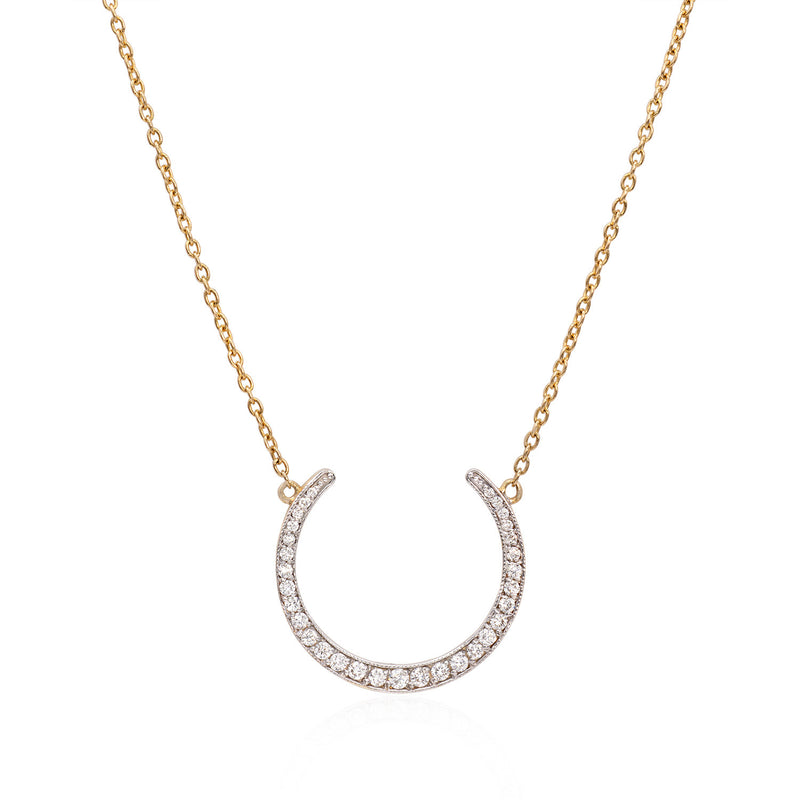 Diamond Horseshoe Necklace - Mila Gems