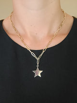 Paperclip Star Necklace - Mila Gems