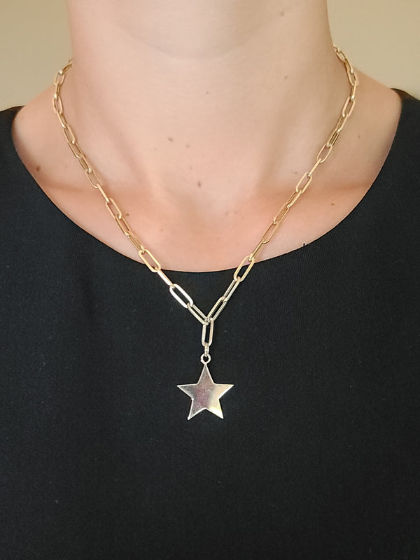 Paperclip Star Necklace - Mila Gems
