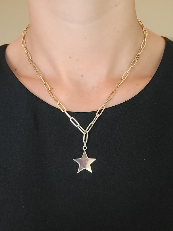 Paperclip Star Necklace - Mila Gems