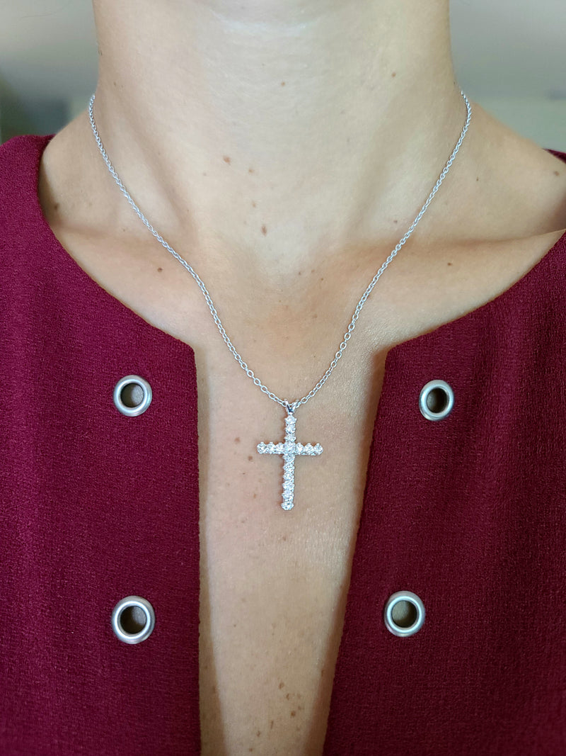 Diamond Cross Necklace - Mila Gems