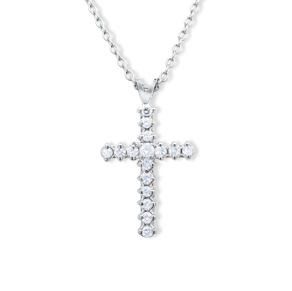 Diamond Cross Necklace - Mila Gems