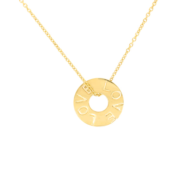 Yellow Gold Donut Love Necklace - Mila Gems