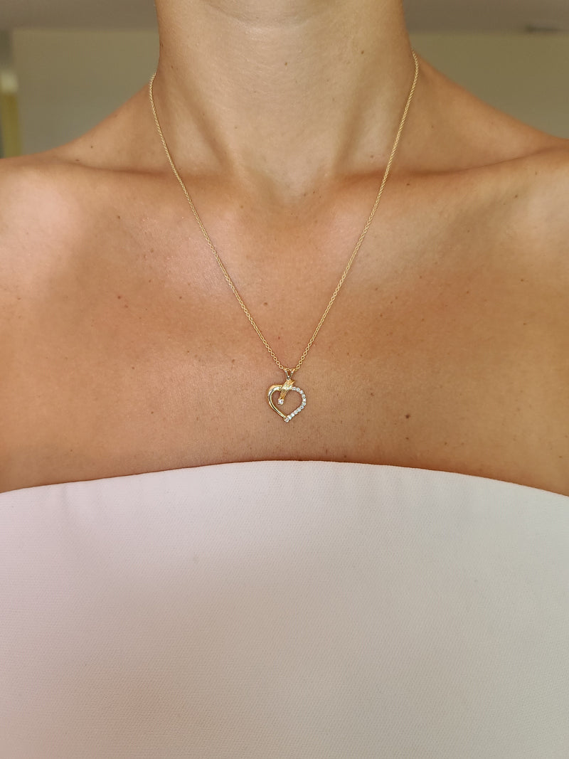 Diamond Heart Necklace - Mila Gems