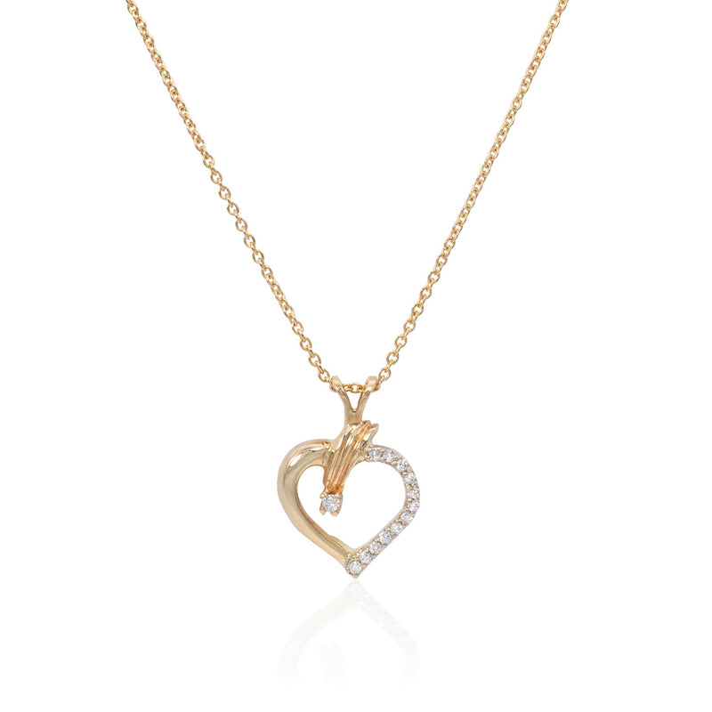 Diamond Heart Necklace - Mila Gems