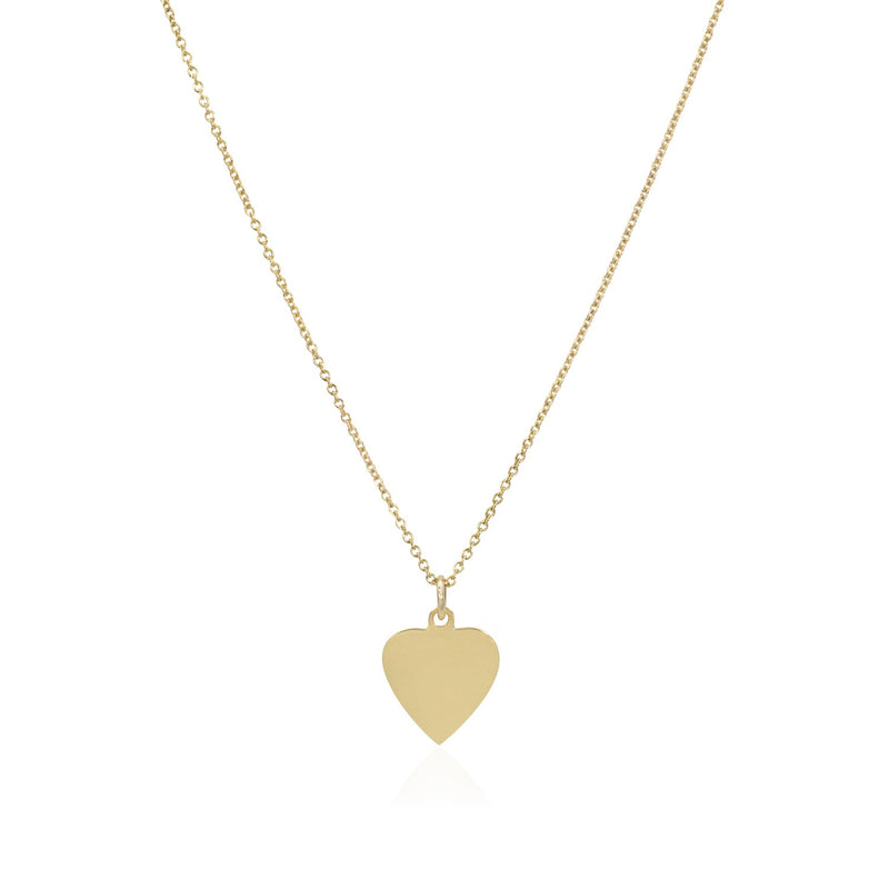 Yellow Gold Heart Necklace - Mila Gems