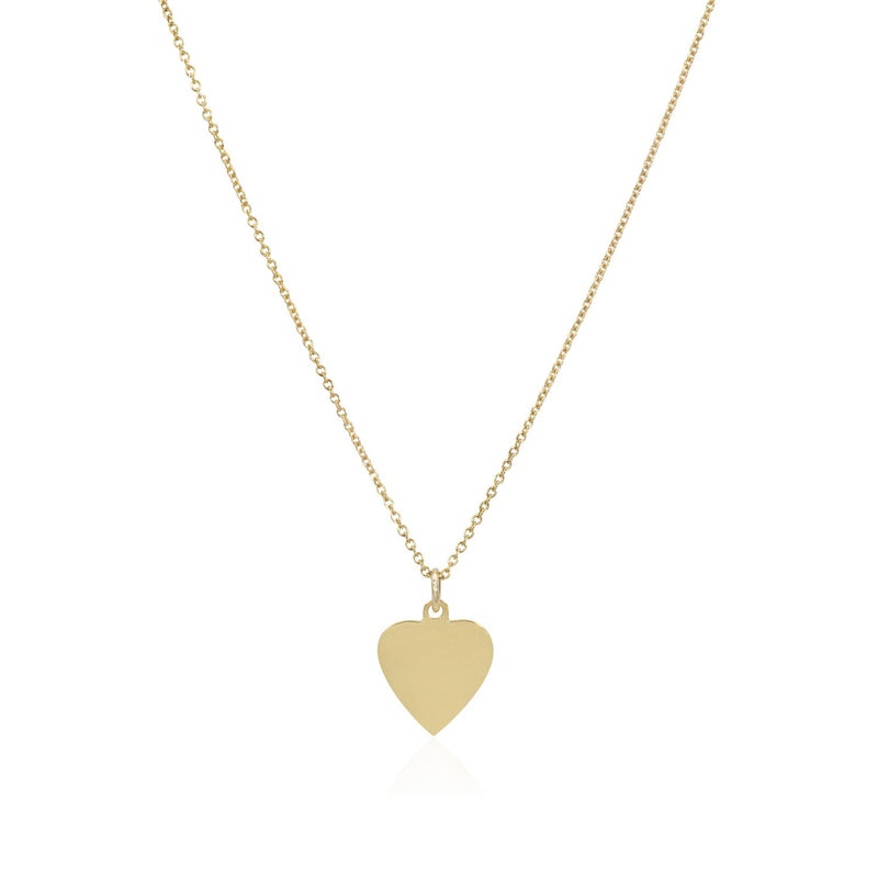 Yellow Gold Heart Necklace - Mila Gems