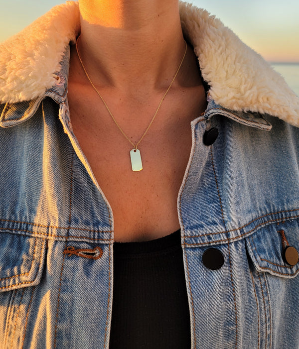 Dog Tag Necklace - Mila Gems