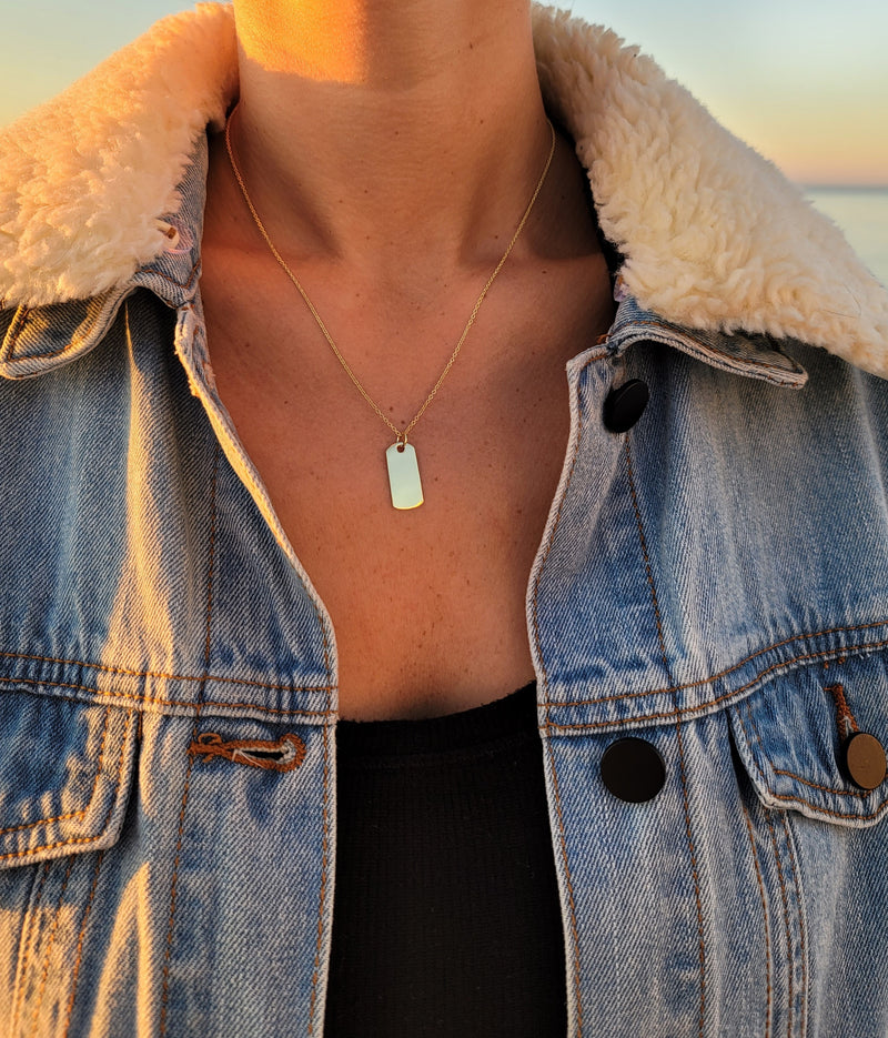 Dog Tag Necklace - Mila Gems