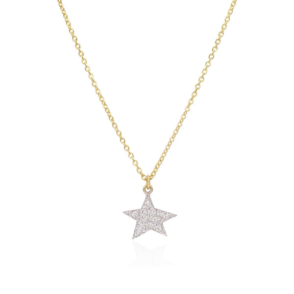 Slanted Diamond Star Necklace - Mila Gems
