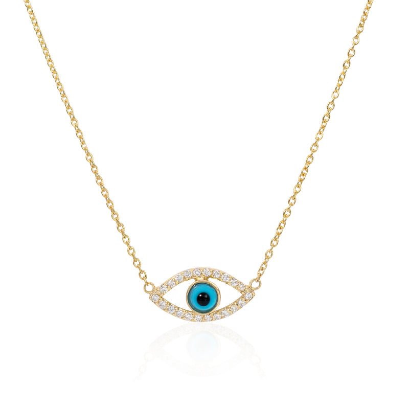 Evil Eye Diamond Necklace - Mila Gems