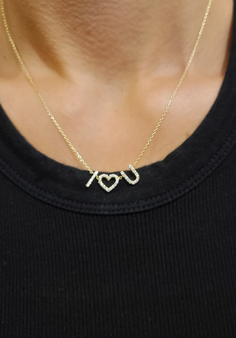 I Love You Diamond Necklace - Mila Gems
