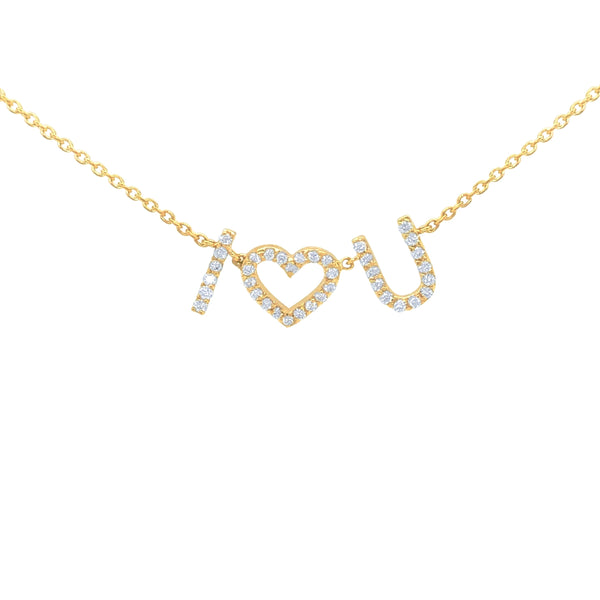 I Love You Diamond Necklace - Mila Gems