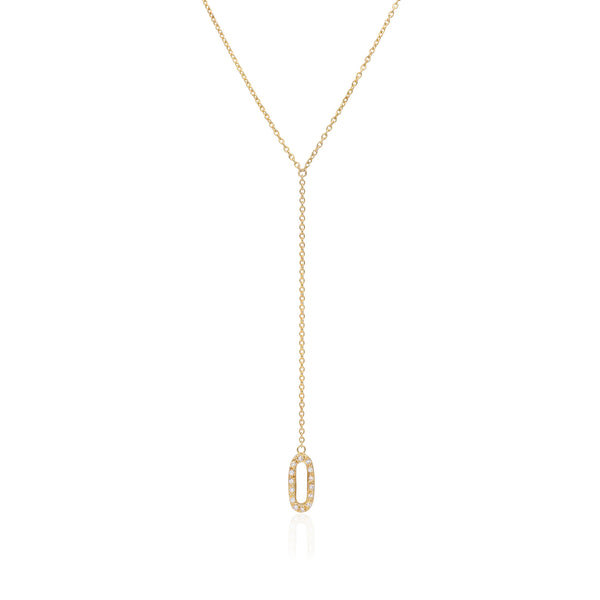 Floating Diamond Lariat Necklace - Mila Gems
