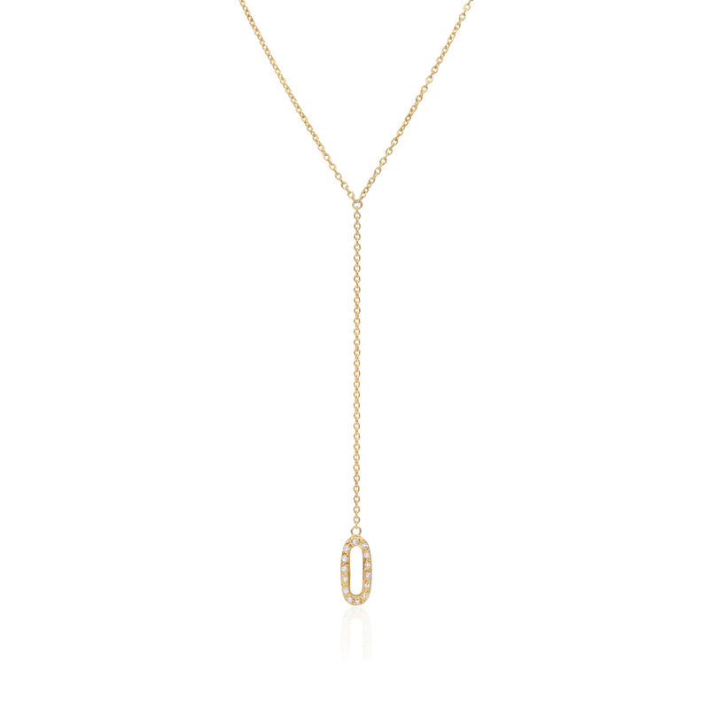 Floating Diamond Lariat Necklace - Mila Gems