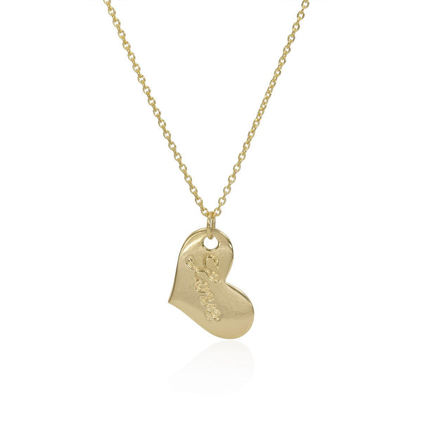 Engraved Love Heart Necklace - Mila Gems