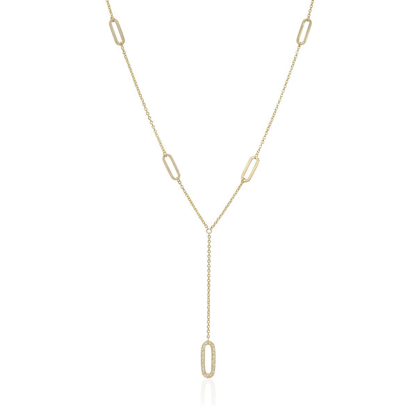 Diamond Lariat Necklace - Mila Gems
