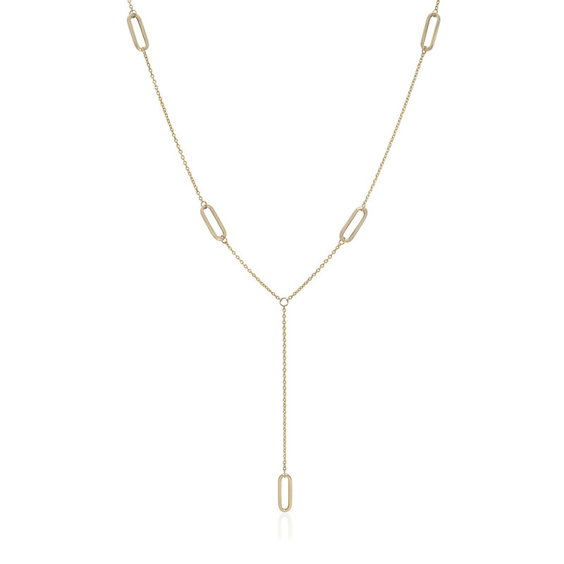 Paperclip Lariat Necklace - Mila Gems