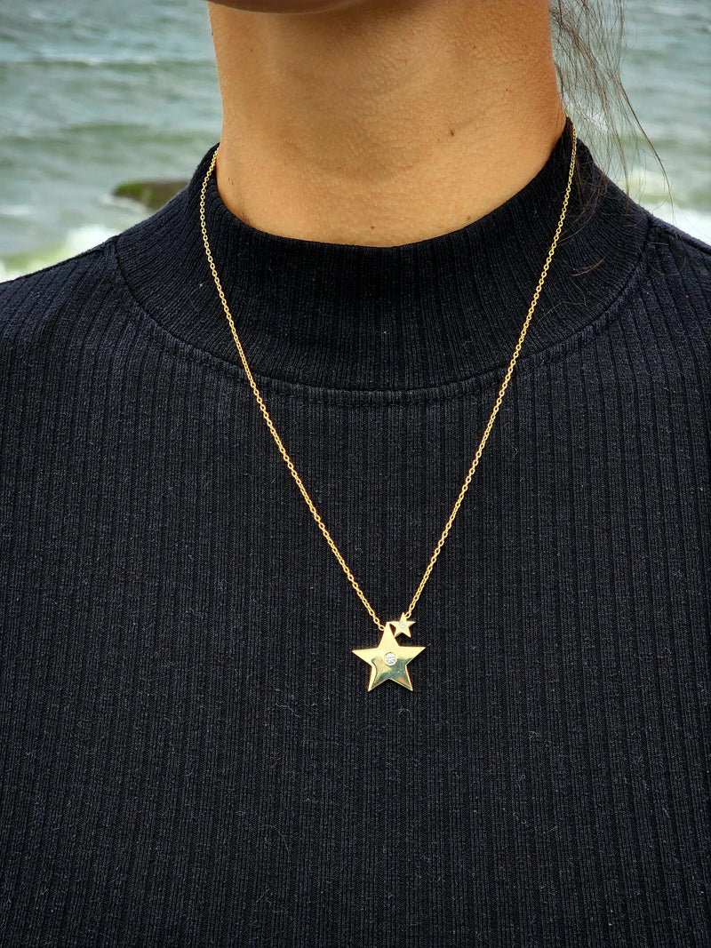Diamond Stars Necklace - Mila Gems