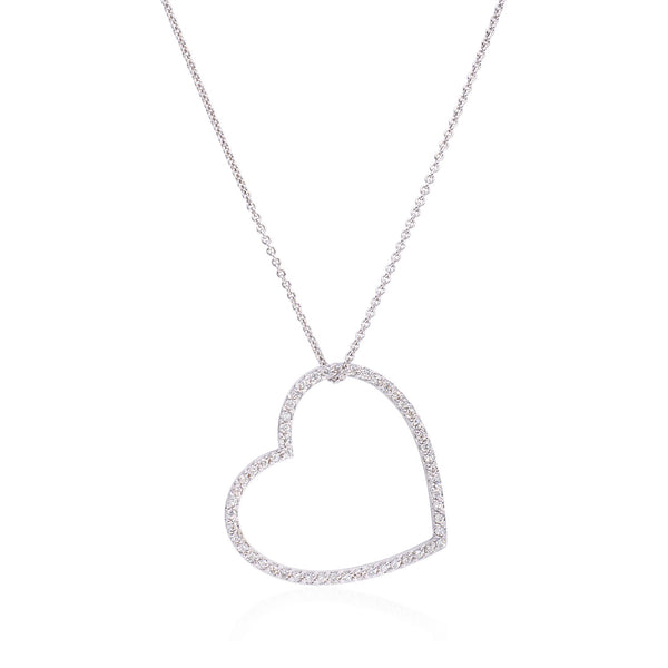 Large Diamond Heart Necklace - Mila Gems