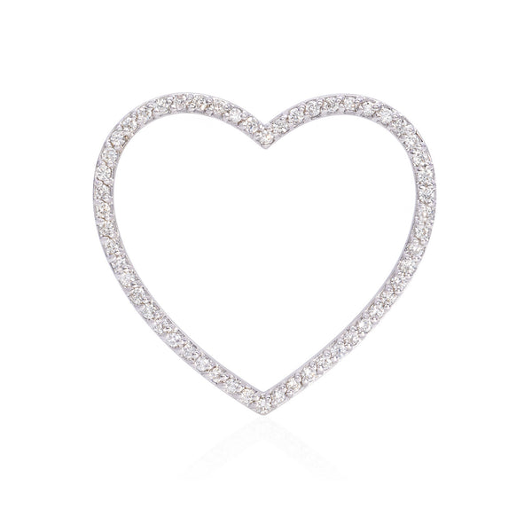 Large Diamond Heart Necklace - Mila Gems