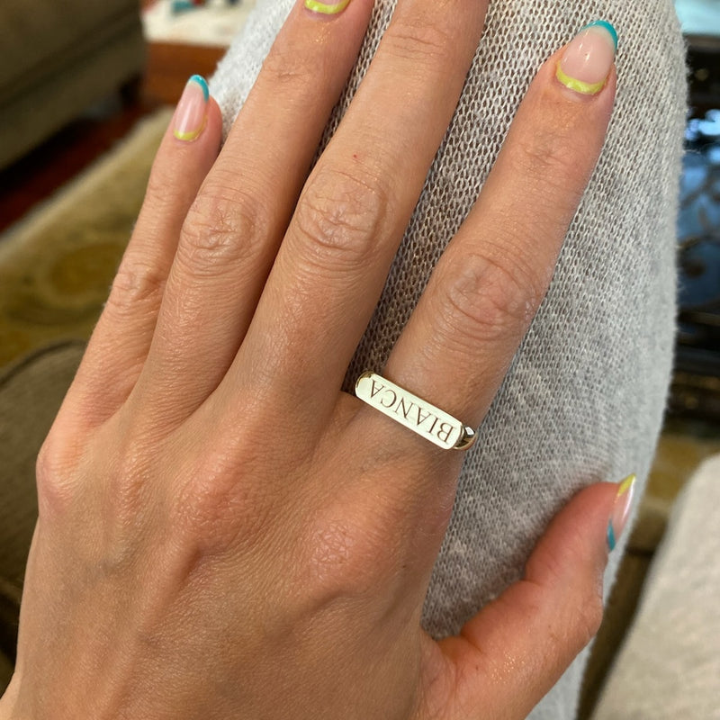 Engraved Name Ring - Mila Gems