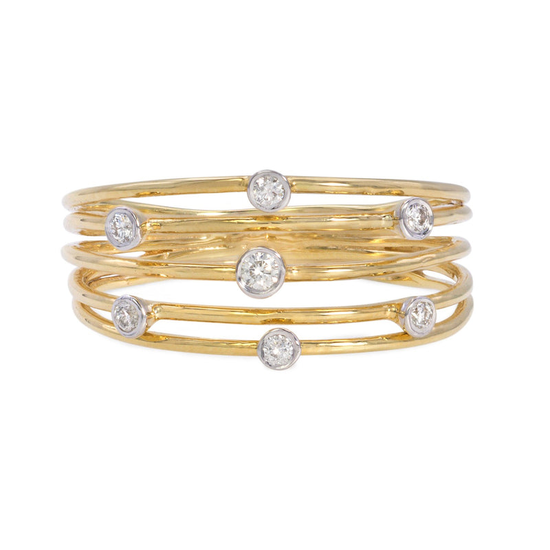 Five Row Diamond Ring - Mila Gems