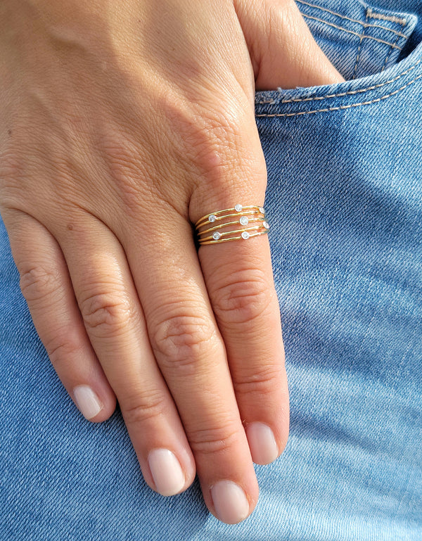 Five Row Diamond Ring - Mila Gems