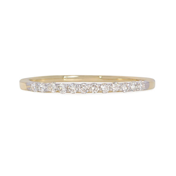 Yellow Gold Diamond Band Ring - Mila Gems