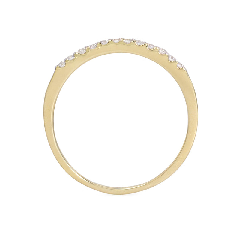 Yellow Gold Diamond Band Ring - Mila Gems
