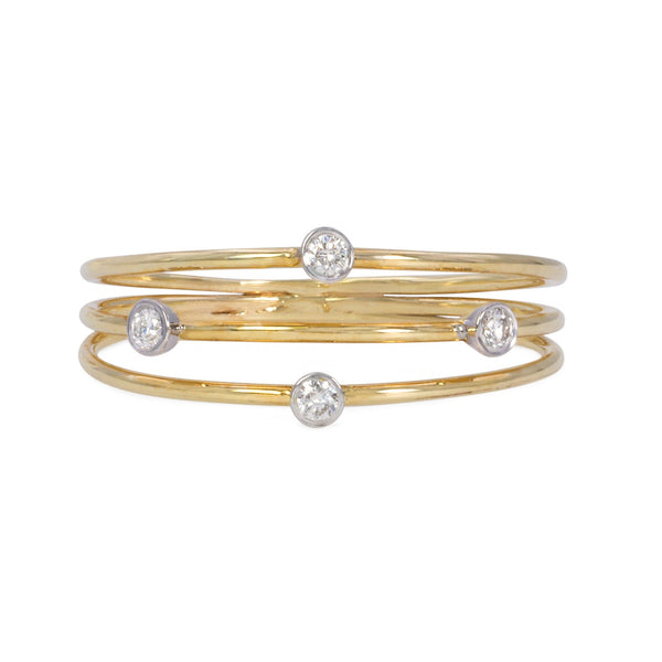 Three Row Diamond Ring - Mila Gems
