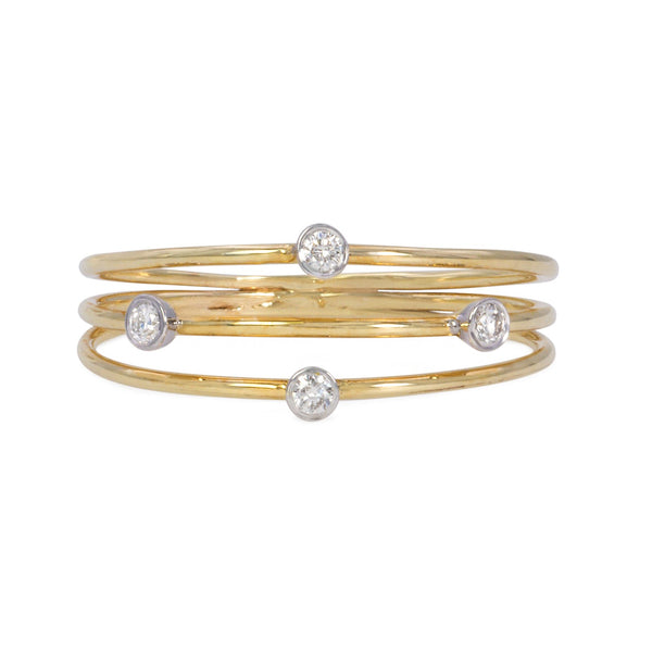 Three Row Diamond Ring - Mila Gems