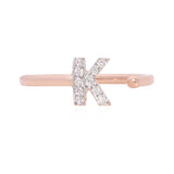 Diamond Initial Ring - Mila Gems
