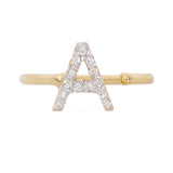Diamond Initial Ring - Mila Gems