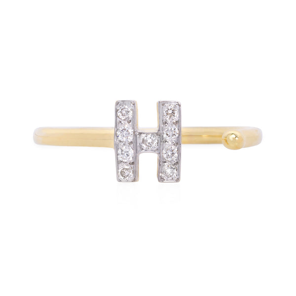 Diamond Initial Ring - Mila Gems