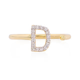 Diamond Initial Ring - Mila Gems