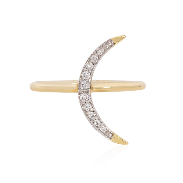 Diamond Moon Ring - Mila Gems