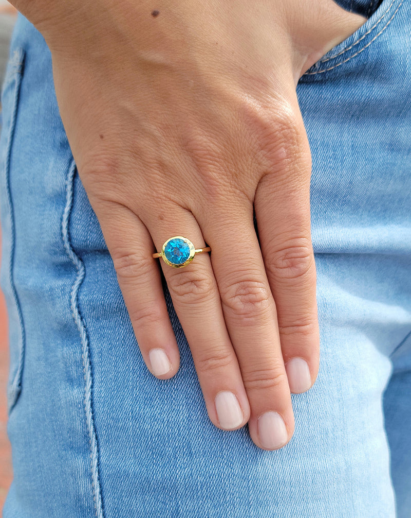 Blue Topaz Ring - Mila Gems