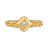 Ridged Diamond Ring - Mila Gems