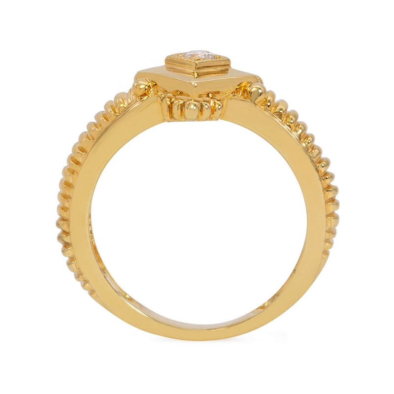 Ridged Diamond Ring - Mila Gems