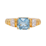 Blue Topaz and Diamond Ring - Mila Gems