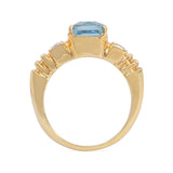 Blue Topaz and Diamond Ring - Mila Gems